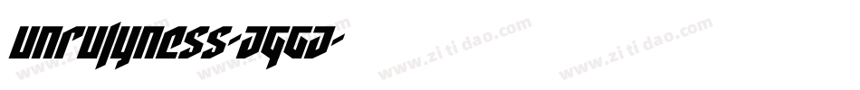Unrulyness-aGga字体转换