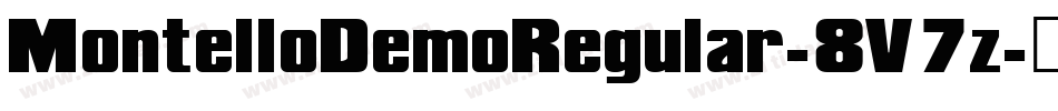 MontelloDemoRegular-8V7z字体转换
