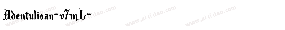 Adentulisan-v7mL字体转换