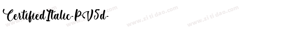 CertifiedItalic-PV5d字体转换