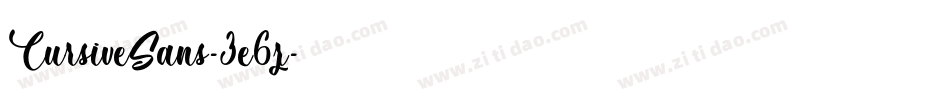 CursiveSans-3e6z字体转换