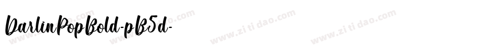 DarlinPopBold-pB5d字体转换