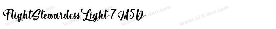 FlightStewardessLight-7M5D字体转换