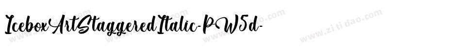 IceboxArtStaggeredItalic-PW5d字体转换