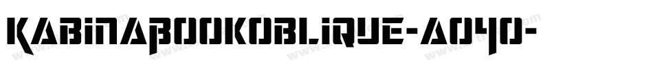 KabinaBookOblique-aO4o字体转换