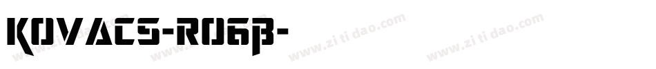 Kovacs-ro6B字体转换