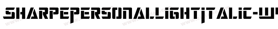 SharpePersonalLightItalic-w4O6字体转换