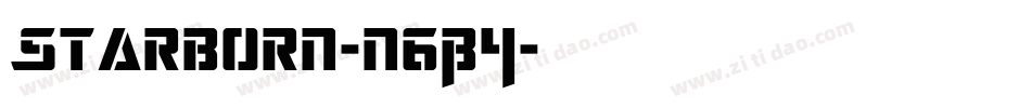Starborn-n6B4字体转换 Starborn-n6B4字体转换