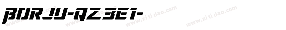 Borju-qZ3E1字体转换