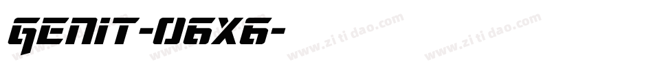 Genit-O6x6字体转换