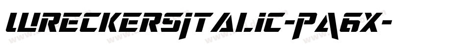 WreckersItalic-PA6x字体转换