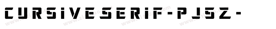 CursiveSerif-pj5Z字体转换