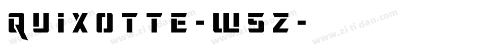 Quixotte-W5z字体转换