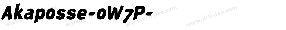 Akaposse-0W7P字体转换 Akaposse-0W7P字体转换