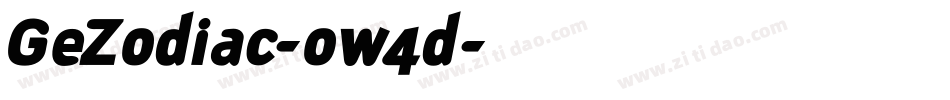 GeZodiac-ow4d字体转换