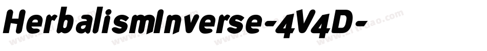 HerbalismInverse-4V4D字体转换 HerbalismInverse-4V4D字体转换