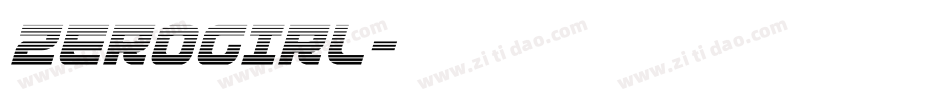 ZEROGIRL字体转换
