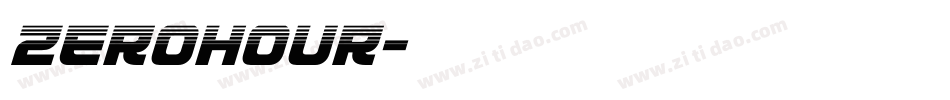 ZEROHOUR字体转换