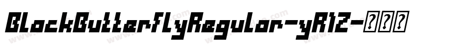 BlackButterflyRegular-yR1Z字体转换