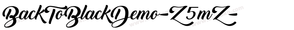 BackToBlackDemo-Z5mZ字体转换
