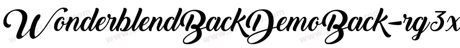 WonderblendBackDemoBack-rg3xB字体转换 WonderblendBackDemoBack-rg3xB字体转换