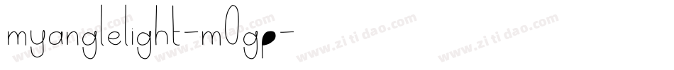 MyAngleLight-M0Gp字体转换