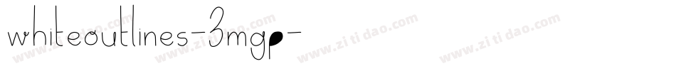 WhiteOutlines-3mGp字体转换