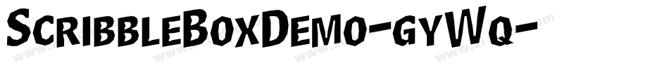 ScribbleBoxDemo-gyWq字体转换 ScribbleBoxDemo-gyWq字体转换