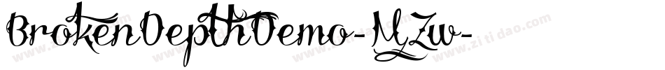 BrokenDepthDemo-M5Zw字体转换