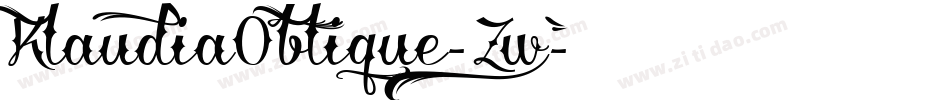KlaudiaOblique-Zw28字体转换