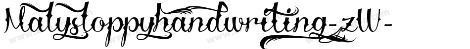 Malysloppyhandwriting-25zW字体转换