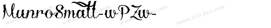 MunroSmall-wPZw字体转换