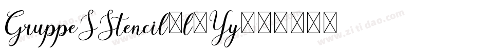GruppeSStencil-l9Yy字体转换