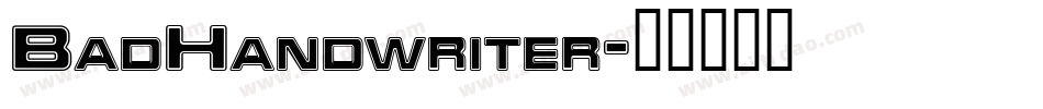 BadHandwriter字体转换