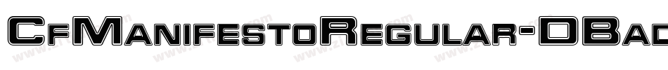 CfManifestoRegular-DBad字体转换