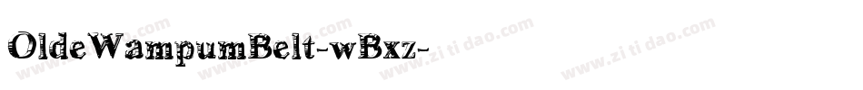 OldeWampumBelt-wBxz字体转换