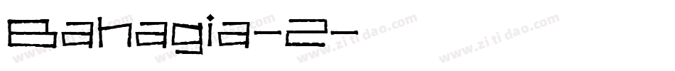 Bahagia-2字体转换