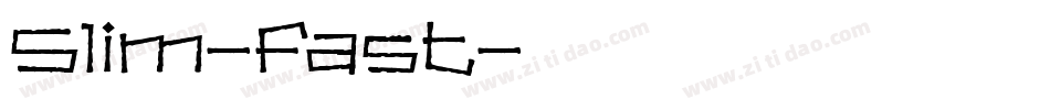 Slim-fast字体转换