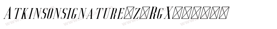 Atkinsonsignature-z8RgX字体转换