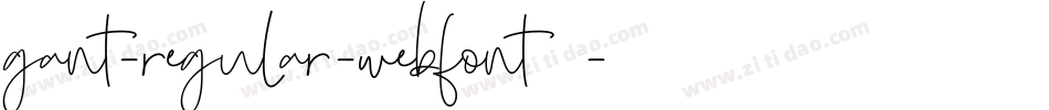 gant-regular-webfont生成器字体转换
