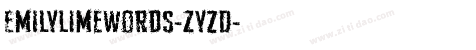 Emilylimewords-zyZD字体转换