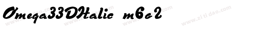 Omega33DItalic-m6o2字体转换