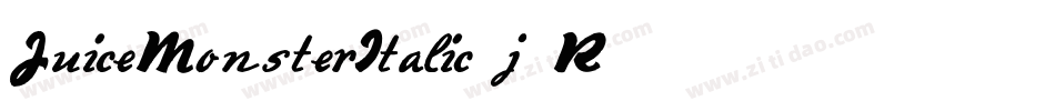 JuiceMonsterItalic-j2R7字体转换