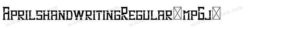 AprilshandwritingRegular-mpGj字体转换