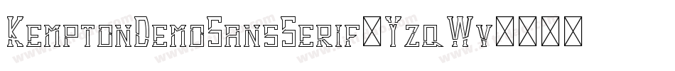 KemptonDemoSansSerif-YzqWv字体转换
