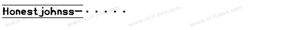 Honestjohnss字体转换