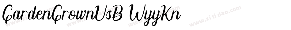GardenGrownUsB-WyyKn字体转换