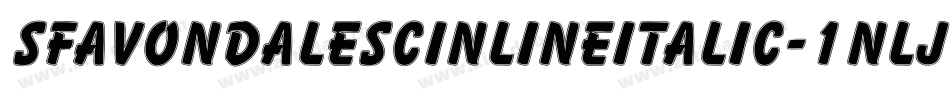 SfAvondaleScInlineItalic-1nLj字体转换