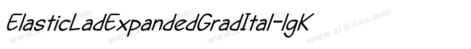 ElasticLadExpandedGradItal-lgK3D字体转换