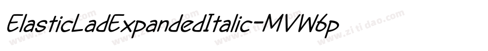 ElasticLadExpandedItalic-MVW6p字体转换